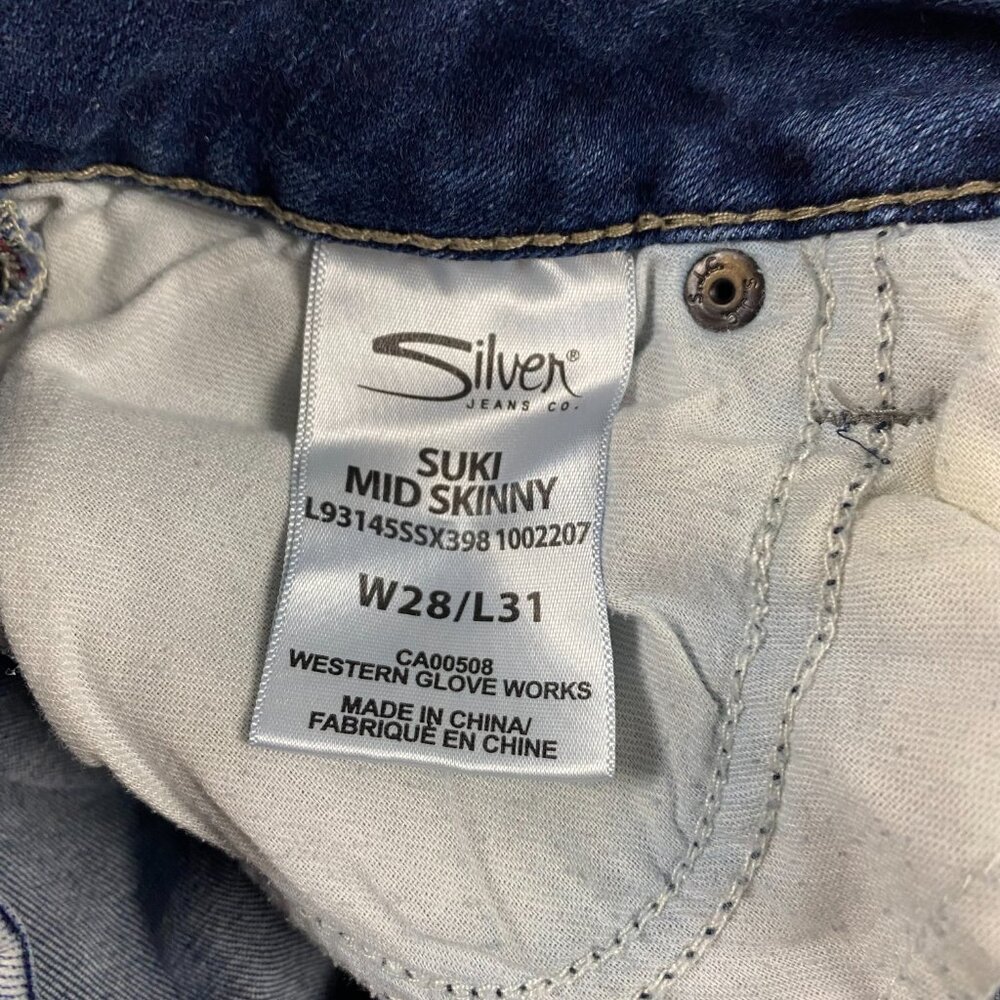 Silver Jeans Suki Mid Skinny Jeans Womens 28 x 31 - Picture 11 of 16